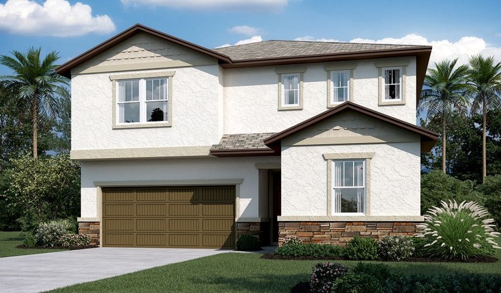 Front exterior of a home in the Seasons at Aurora Oaks community, located in Ocala, FL (Image 14).