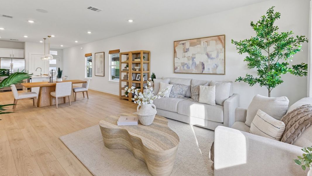 Furnished interior in a model home at Frontier in Mustang Ridge (Image 40).