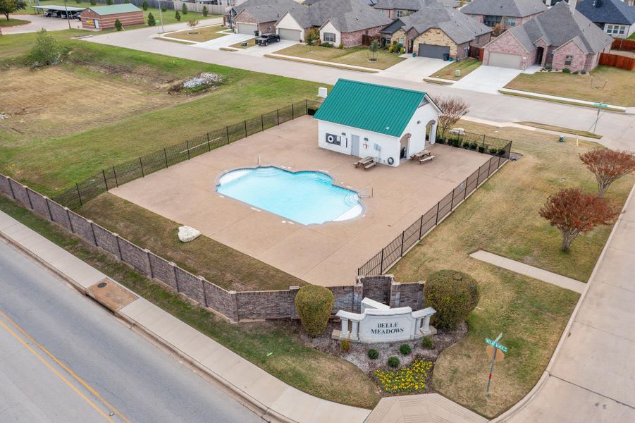 Pool | Belle Meadows in Cleburne, TX by Landsea Homes