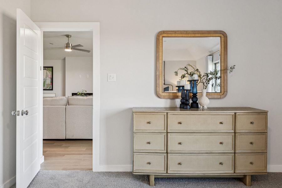 REPRESENTATIVE PHOTO – Primary Suite in the Oscar model home in Aledo TX by Trophy Signature Homes