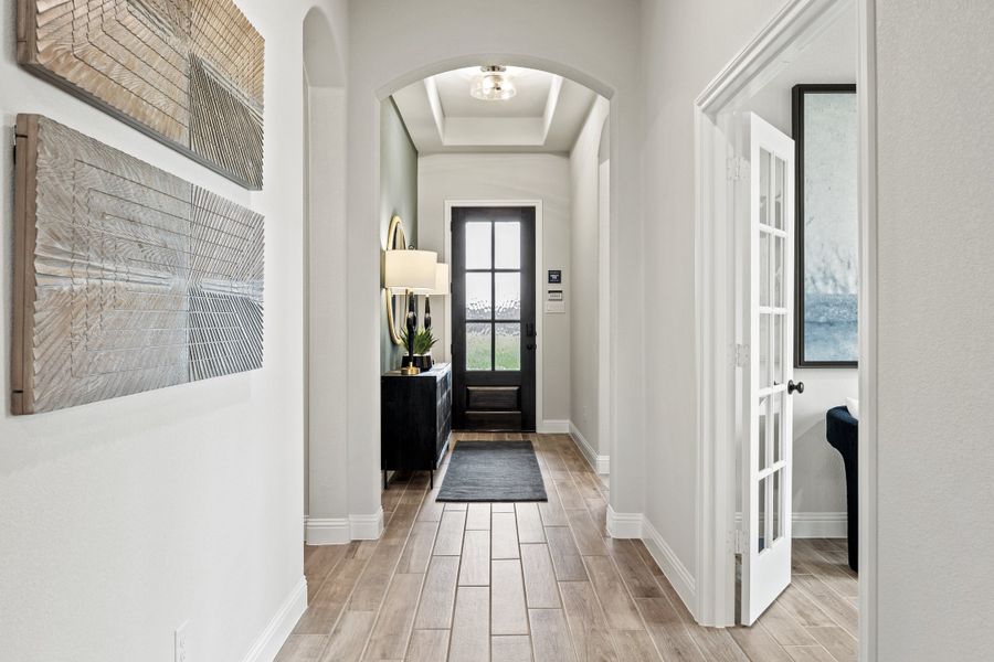 Furnished interior in a model home at Mockingbird Hills - Signature Series in Joshua (Image 31).