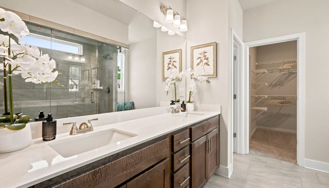 Furnished interior in a model home at Fowler Farms in Auburn (Image 61).