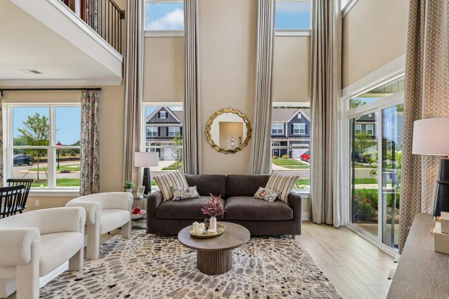 Furnished interior in a model home at Bellevue Townhomes in Greenville (Image 6).