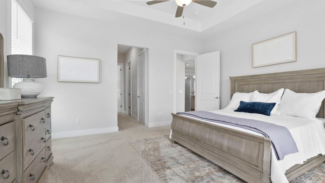 Furnished interior in a model home at Pinebrook in Woodruff (Image 30).