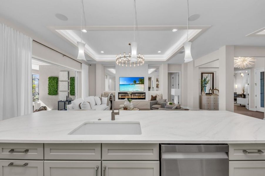 Furnished interior in a model home at Artisan at Watercolor Place in Bradenton (Image 201).