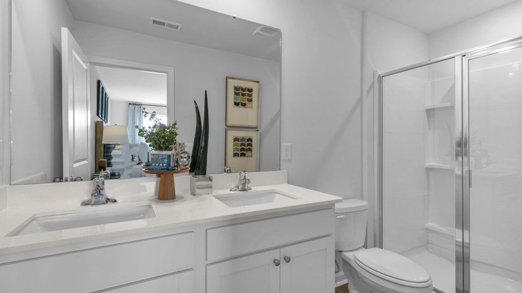 Furnished interior in a model home at The Townes at Martin Farms in Aberdeen (Image 31).