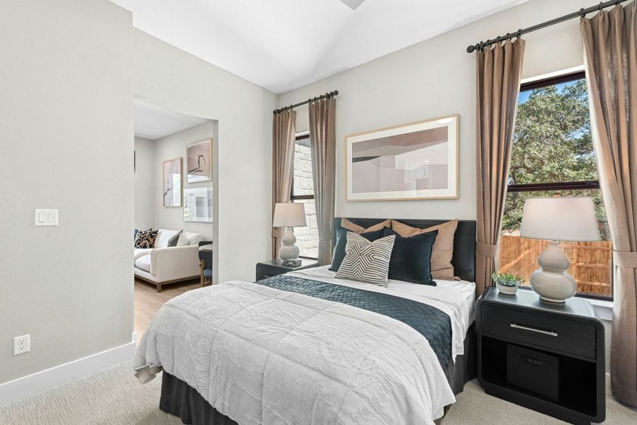 Furnished interior in a model home at Caliterra in Dripping Springs (Image 45).