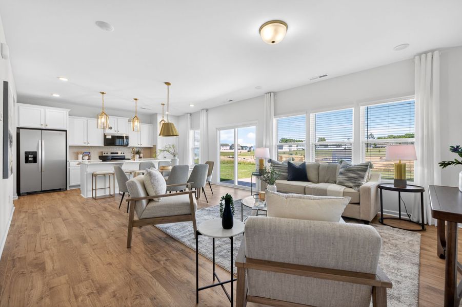 Furnished interior in a model home at Oaks at St Martin in Oakboro (Image 4).