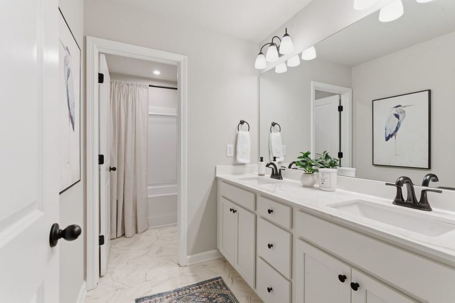 Furnished interior in a model home at Silver Leaf in Dawsonville (Image 19).