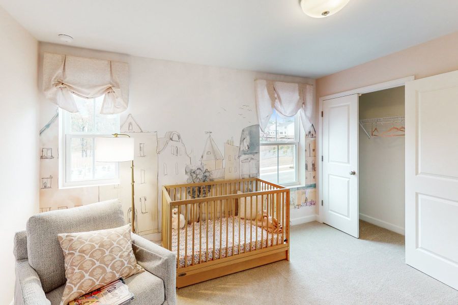 Furnished interior in a model home at Watkins Grove in Raleigh (Image 10).