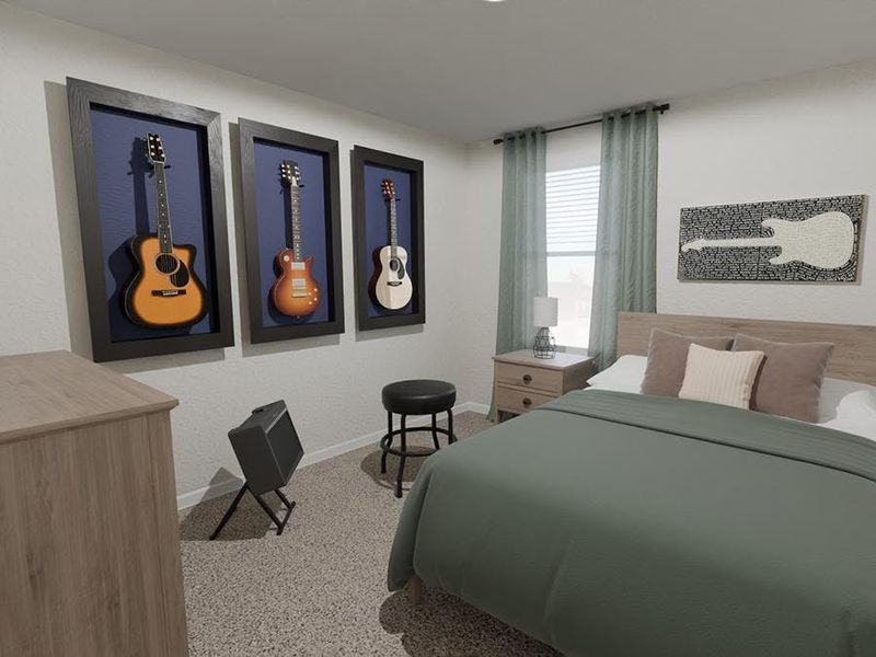 Secondary bedrooms provide space for everyone in your household (Artist`s rendering)