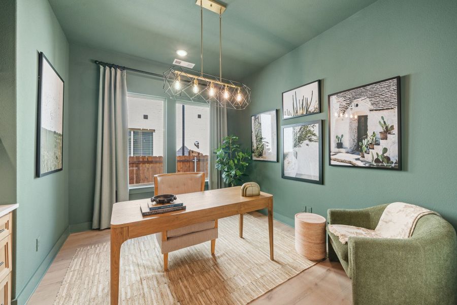 Furnished interior in a model home at Chaparral Park in Oak Point (Image 5).