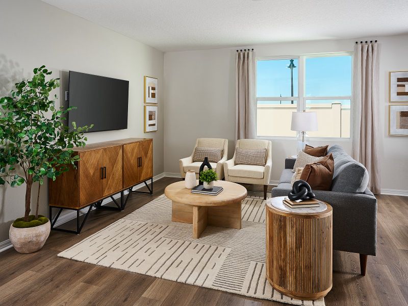 Furnished interior in a model home at Crosswinds - Signature Series in Haines City (Image 5).