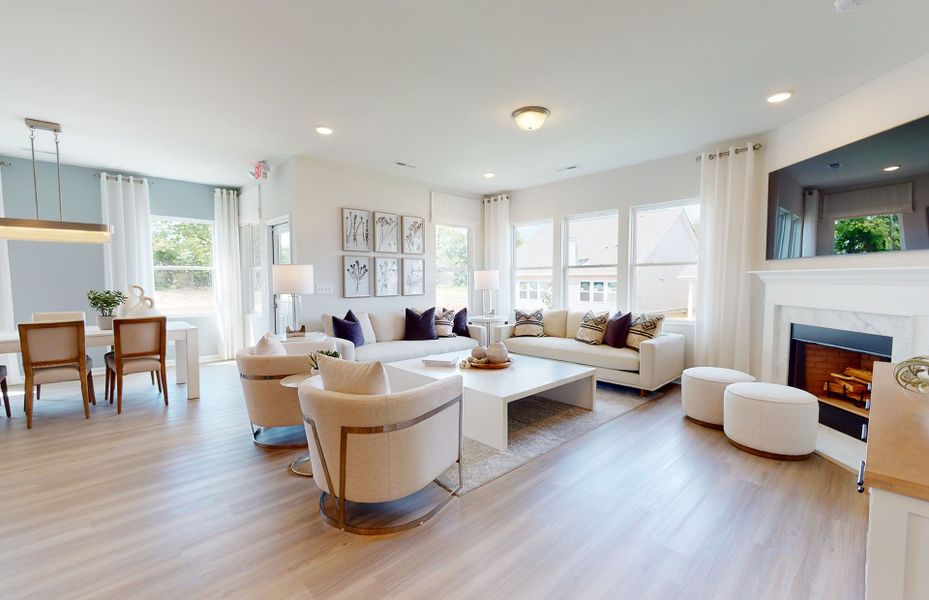 Furnished interior in a model home at Southport Meadows in Southport (Image 6).