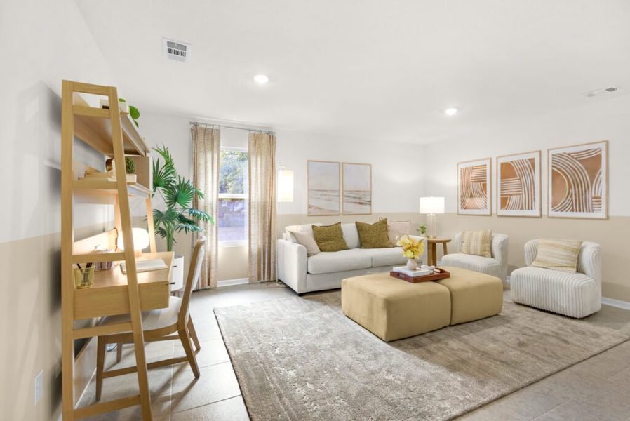 Furnished interior in a model home at Floridatown in Pace (Image 14). Furnished interior in a model home at Floridatown in Pace (Image 14).