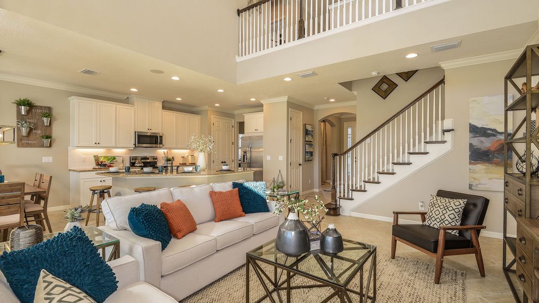 Furnished interior in a model home at The Cove at West Port in Port Charlotte (Image 42). Furnished interior in a model home at The Cove at West Port in Port Charlotte (Image 42).