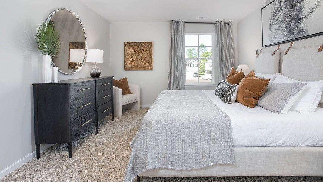 Furnished interior in a model home at Faircrest in Greensboro (Image 15).