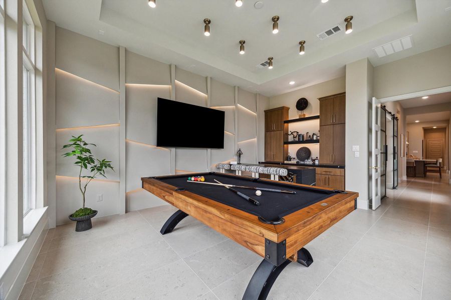 Furnished interior in a model home at ARTAVIA® - 65' Art Collection in Conroe (Image 20).