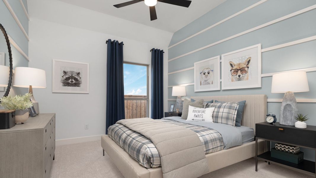 Furnished interior in a model home at Myrtle Creek 60' in Waxahachie (Image 15).