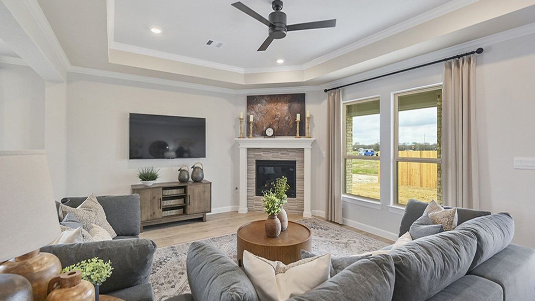 Furnished interior in a model home at Wellborn Settlement in College Station (Image 8).