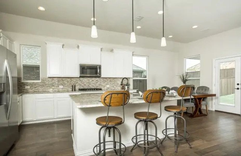 Furnished interior in a model home at The Overlook at Creekside in New Braunfels (Image 26).