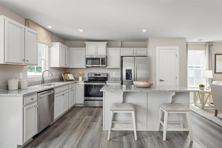 Furnished interior in a model home at The Meadows at Hollybrook in Wendell (Image 6).