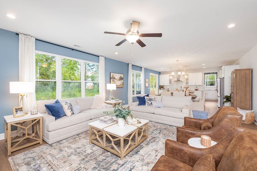 Furnished interior in a model home at Ramsey Landing in Rincon (Image 3).