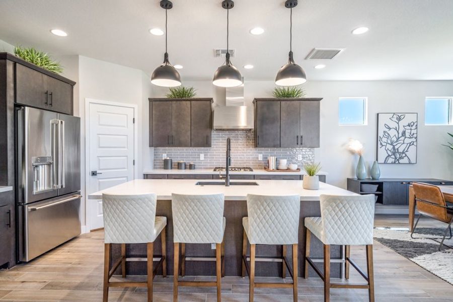 Furnished interior in a model home at Allen Ranches in Litchfield Park (Image 3).
