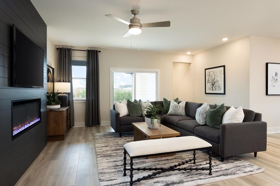 Great Room | Eli at Village at Manor Commons in Manor, TX by Landsea Homes