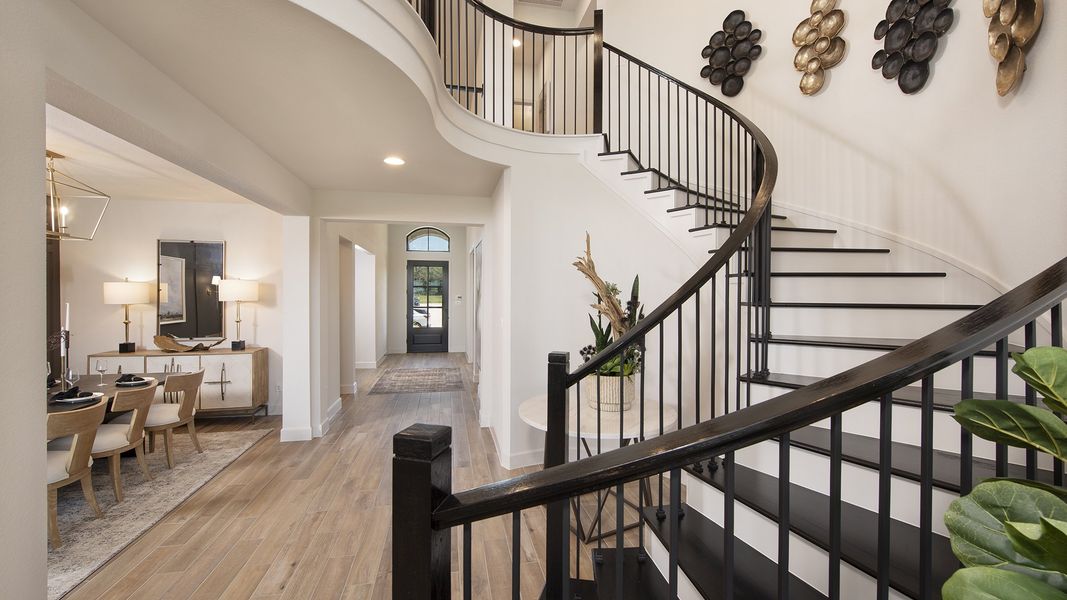 Furnished interior in a model home at Briarley 60' in Montgomery (Image 3). Furnished interior in a model home at Briarley 60' in Montgomery (Image 3).