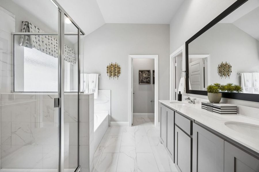 Furnished interior in a model home at Mercer Meadows in Royse City (Image 21).