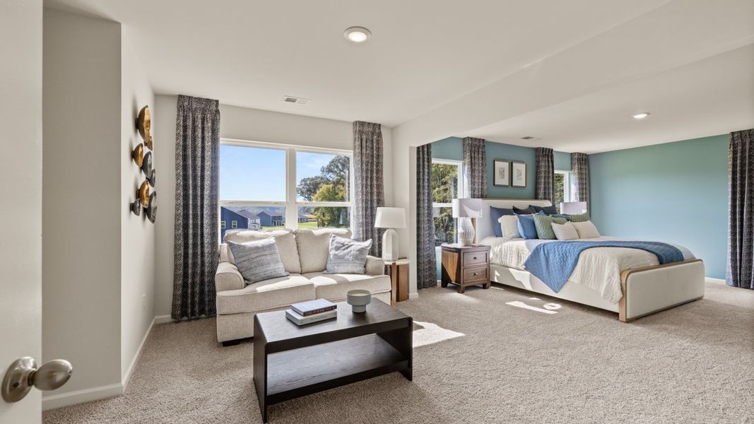 Furnished interior in a model home at Jackson Landing in Jefferson (Image 23).