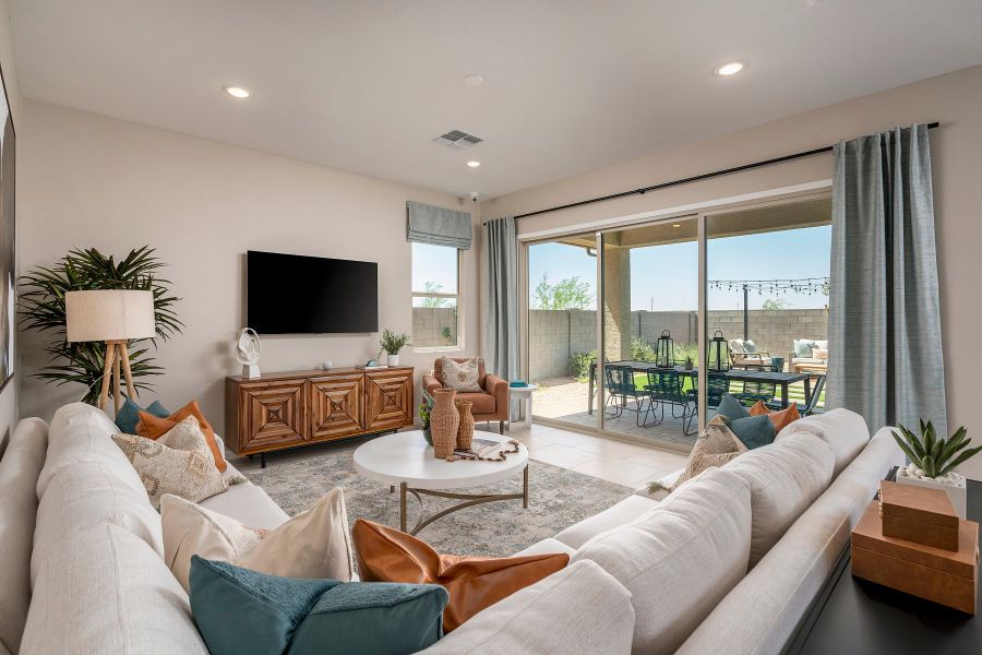 Furnished interior in a model home at Wildera – Peak Series in San Tan Valley (Image 4).