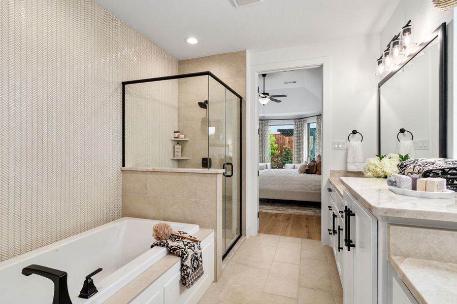 American Legend Homes 50' model in Wellington - Main Bathroom American Legend Homes 50' model in Wellington - Main Bathroom