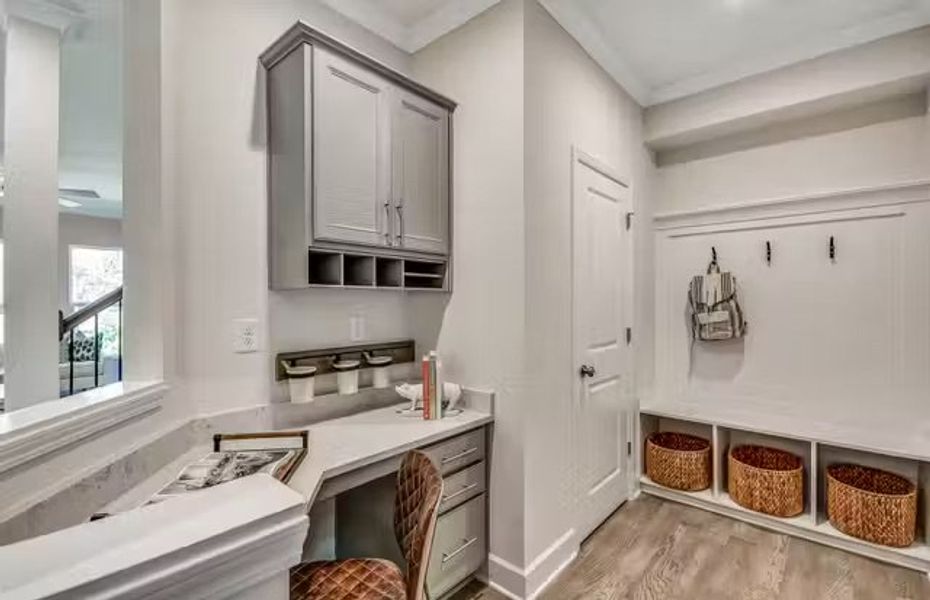 Furnished interior in a model home at Woodbridge Estates in McDonough (Image 33).