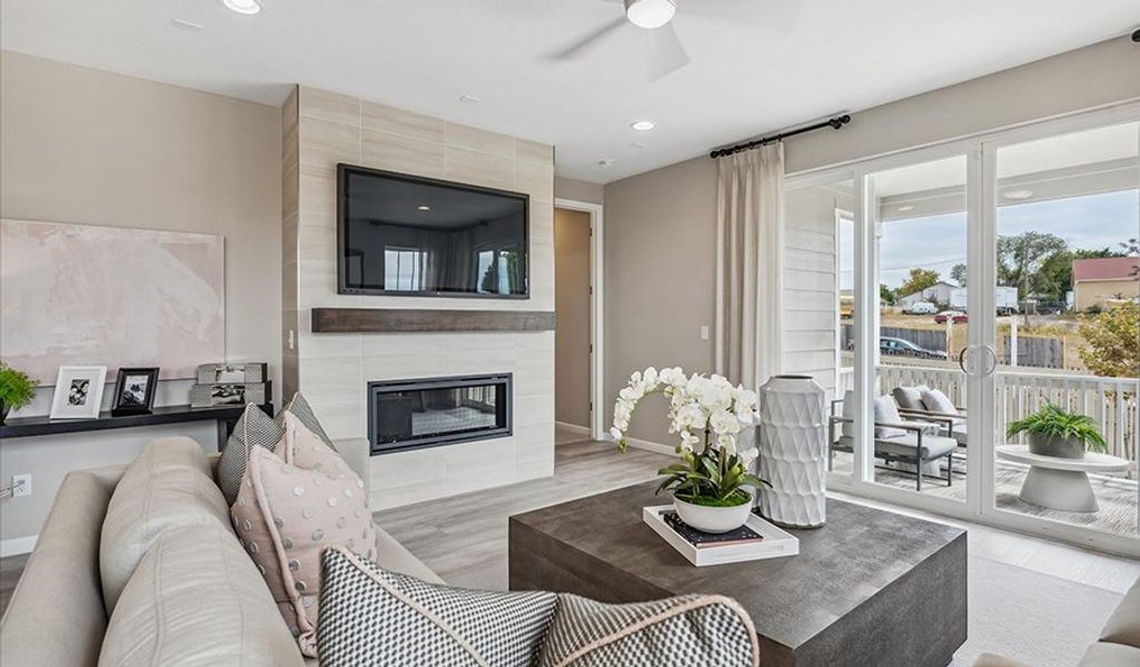 Furnished interior in a model home at Daybreak at The Aurora Highlands in Aurora (Image 31). Furnished interior in a model home at Daybreak at The Aurora Highlands in Aurora (Image 31).