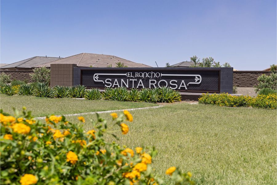 Entrance to the Rancho Santa Rosa community in Maricopa, AZ, featuring signage and landscaping (Image 12). Entrance to the Rancho Santa Rosa community in Maricopa, AZ, featuring signage and landscaping (Image 12).