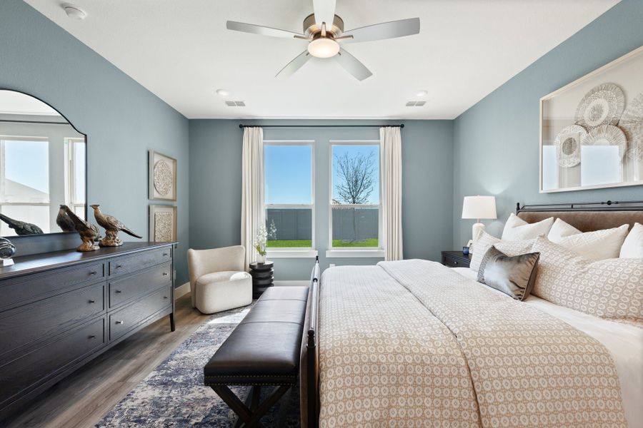 Furnished interior in a model home at Painted Tree Woodland West in McKinney (Image 56). Furnished interior in a model home at Painted Tree Woodland West in McKinney (Image 56).