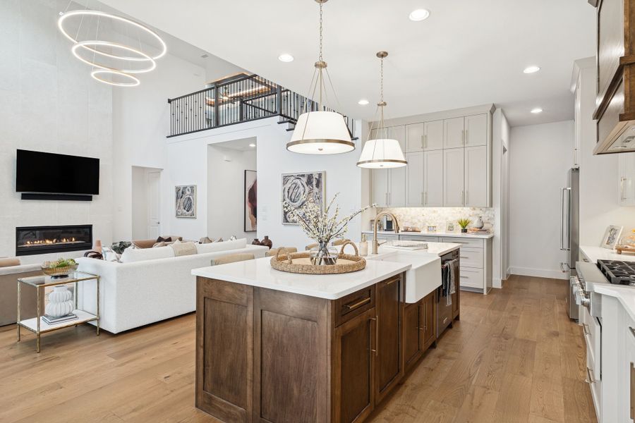 Plan 1640 Kitchen/Living Room - Bella Casa Model Photo Plan 1640 Kitchen/Living Room - Bella Casa Model Photo