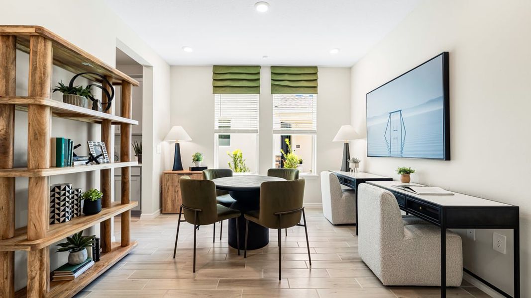 Furnished interior in a model home at Firethorn in Parrish (Image 24).