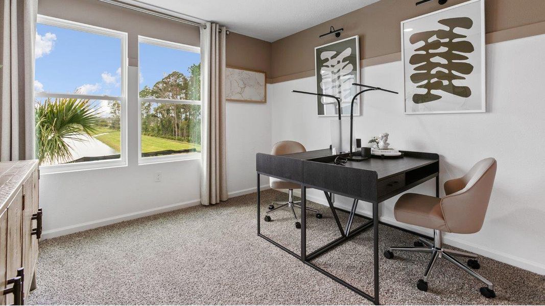 Furnished interior in a model home at Cordera Townhomes Express in St. Augustine (Image 13).