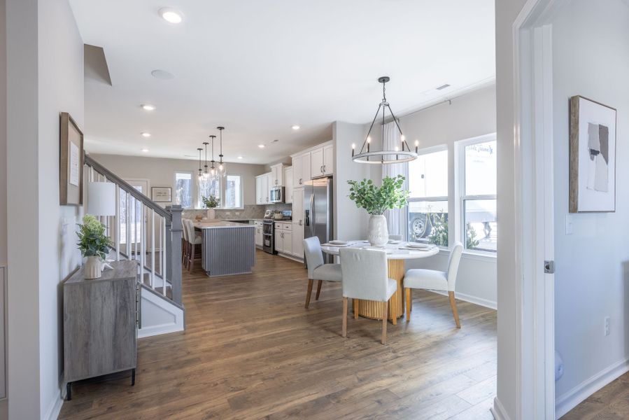 Furnished interior in a model home at Terrace at Border Creek in Winston-Salem (Image 4).
