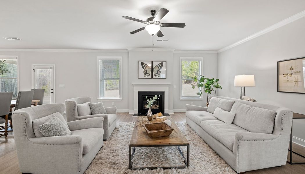Furnished interior in a model home at Traditions of Braselton in Jefferson (Image 9).