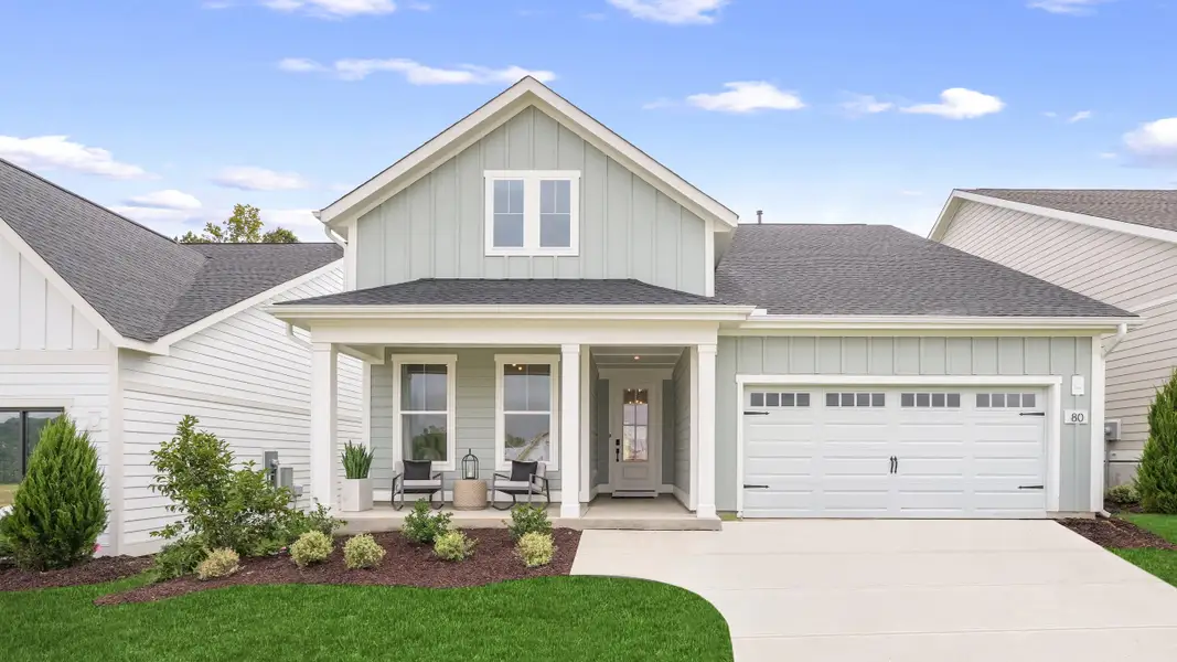 Front exterior of a home in the Everstead community, located in Wake Forest, NC (Image 1). Front exterior of a home in the Everstead community, located in Wake Forest, NC (Image 1).