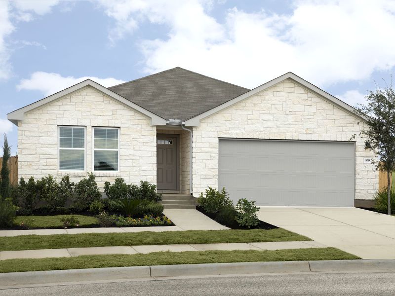 Front exterior of a home in the Butler Farms - Boulevard Collection community, located in Liberty Hill, TX (Image 3). Front exterior of a home in the Butler Farms - Boulevard Collection community, located in Liberty Hill, TX (Image 3).