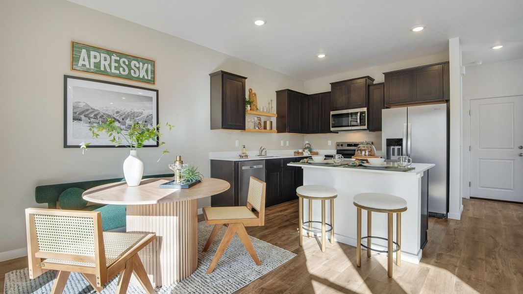 Furnished interior in a model home at Ellston Park in Colorado Springs (Image 5).