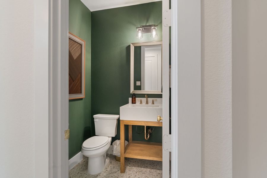 Furnished interior in a model home at Sweetgrass 65s in Haslet (Image 31).