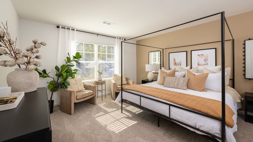 Furnished interior in a model home at Rosewood Farms in Acworth (Image 37).