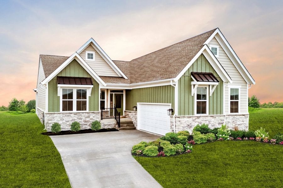 Front exterior of a home in the Leeland Farms community, located in Fuquay Varina, NC (Image 10).