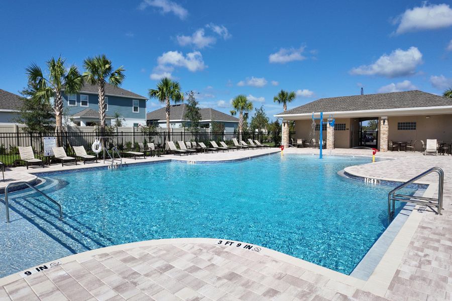 Zero-entry swimming pool & cabana Zero-entry swimming pool & cabana